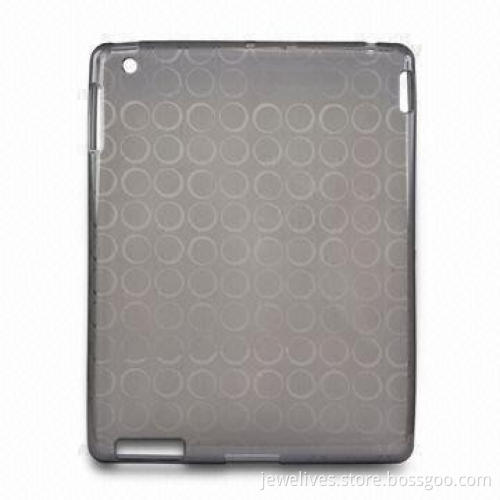 TPU Case for iPad 2G, Trendy Circular Monogram Designed, Clear Low Profile Slip-on